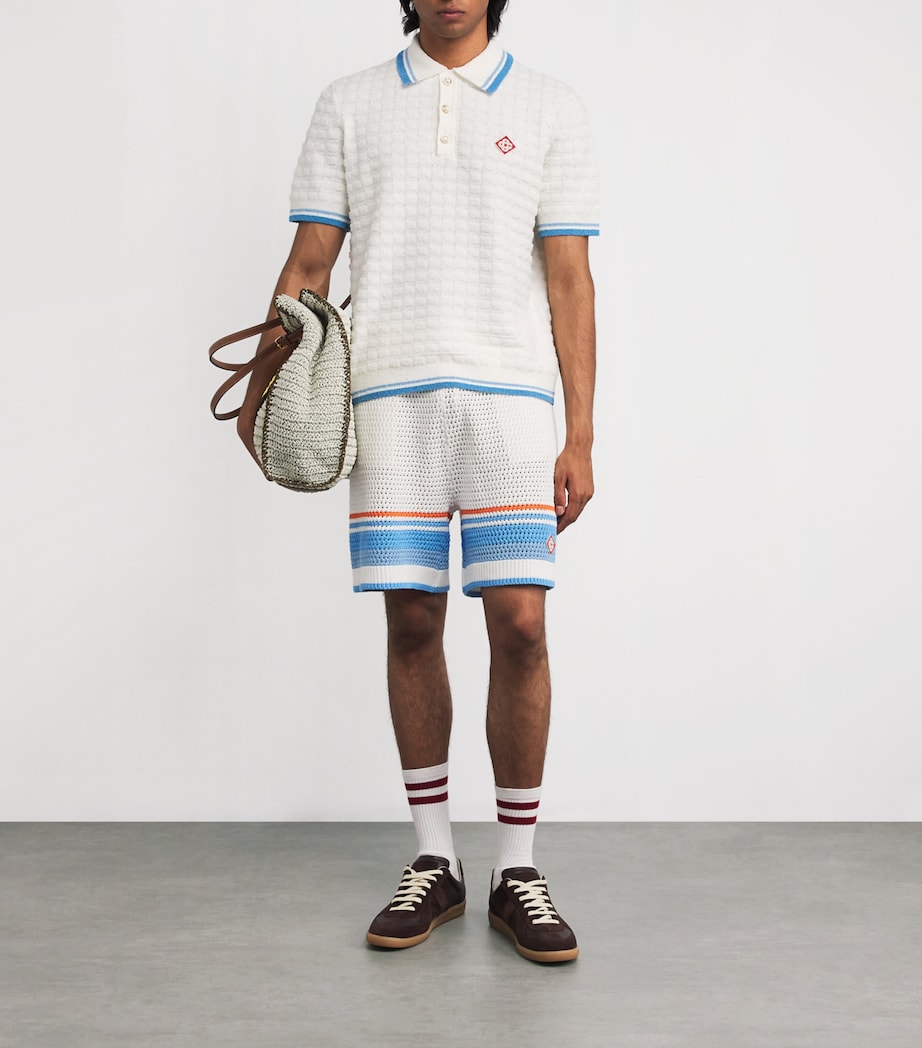 Cotton Chevron Crochet Shorts