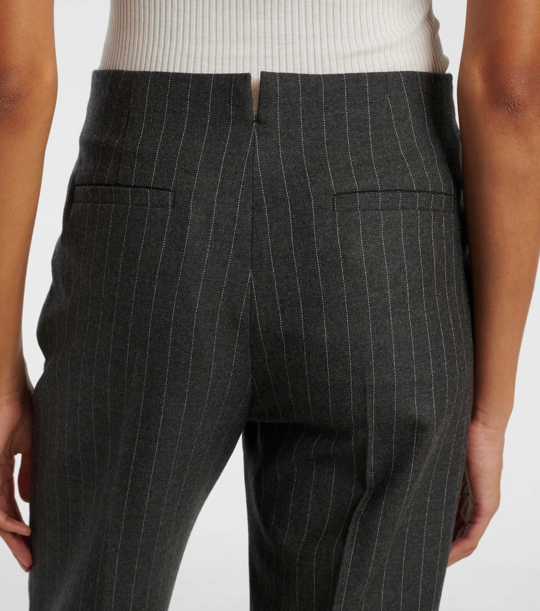 Chloé - Pinstriped virgin wool wide-leg pants