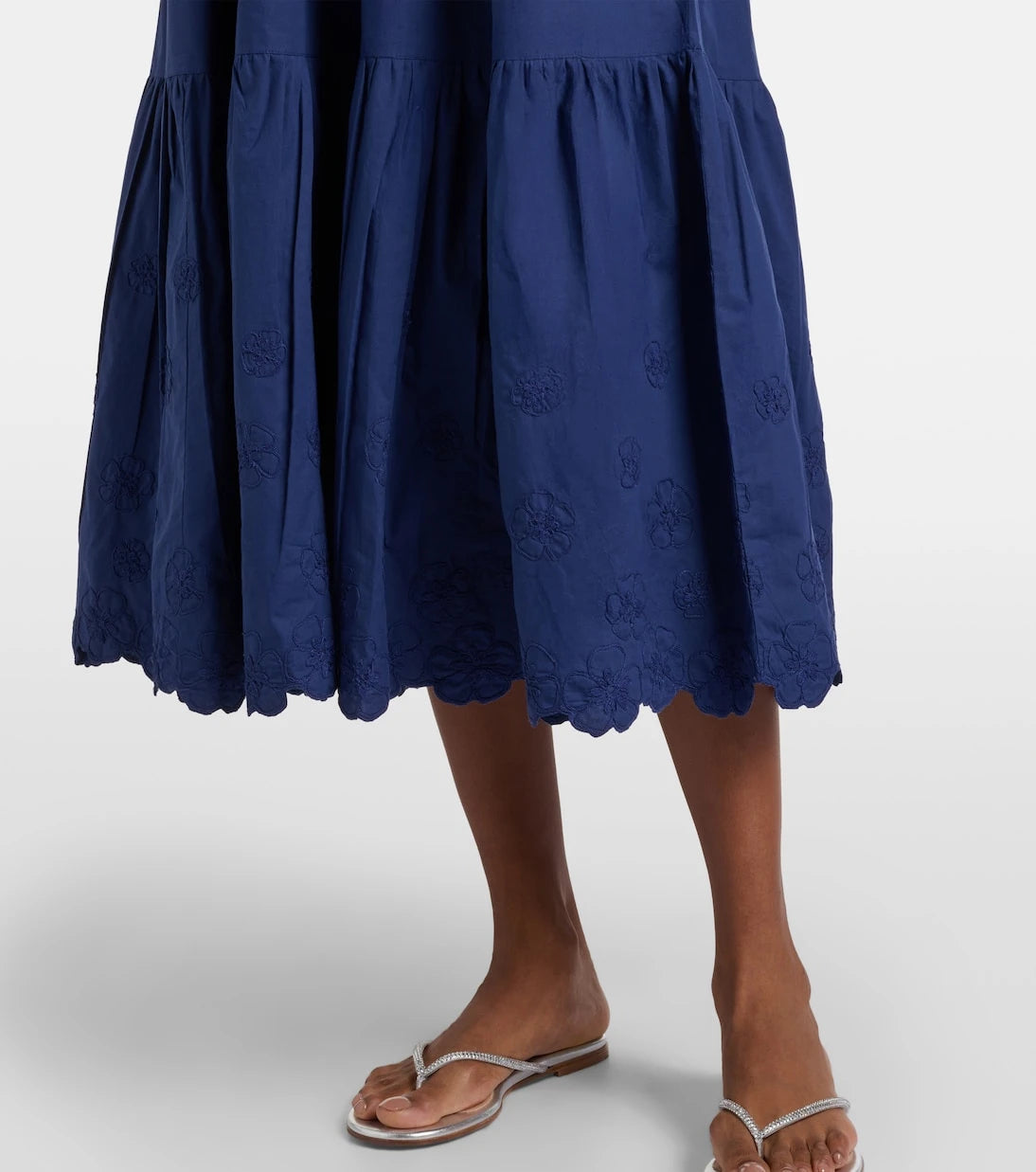 Juliet Dunn - Embroidered cotton midi dress