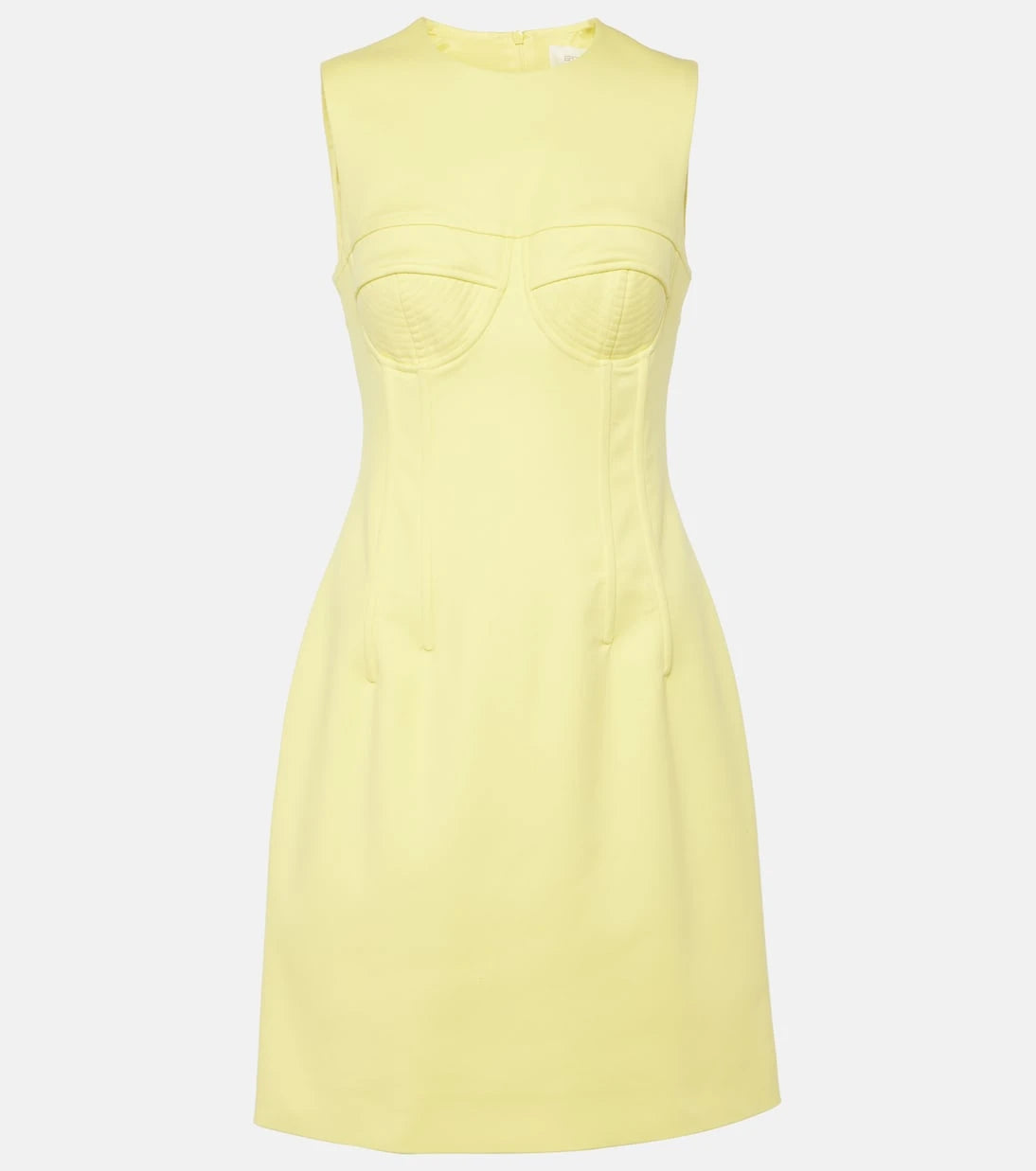 Sportmax - Crewneck cotton bustier dress
