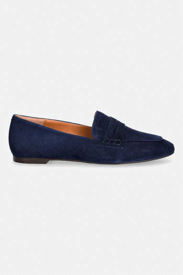 Billi Bi мокасини дамски от велур Blue suede