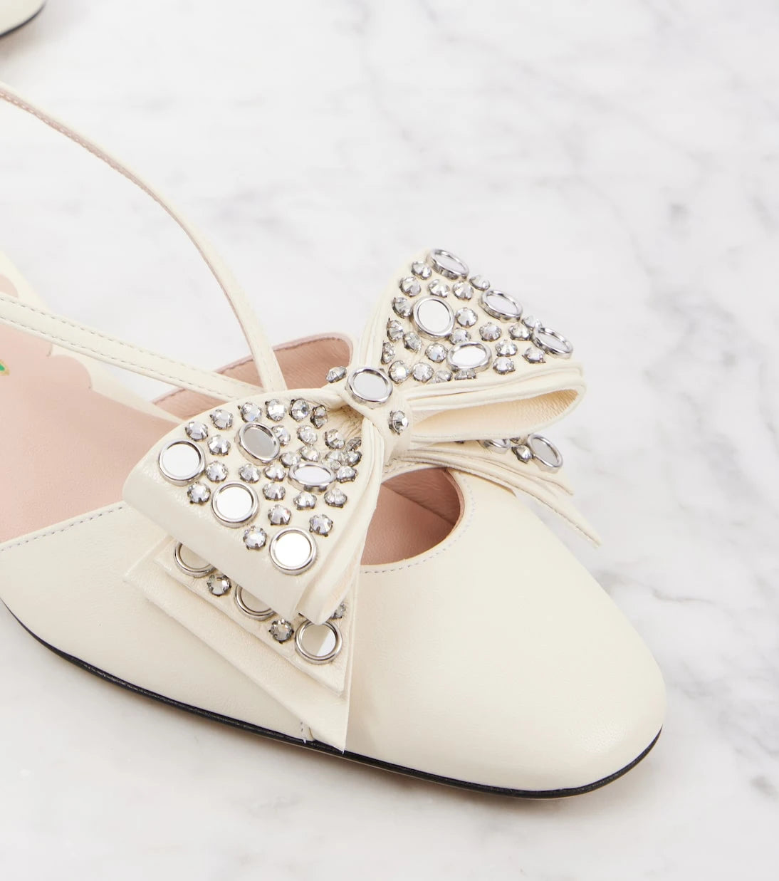 Valentino Garavani - Bowow 45 embellished slingback pumps