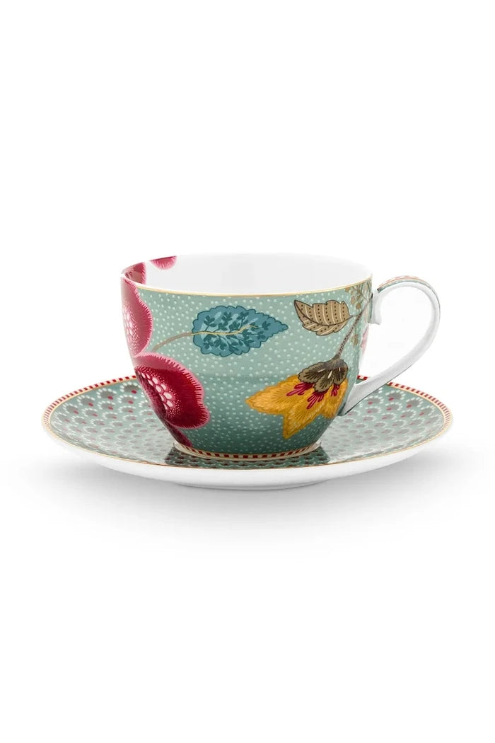 Pip Studio sırlı porselenden fincan ve tabak seti 300 ml