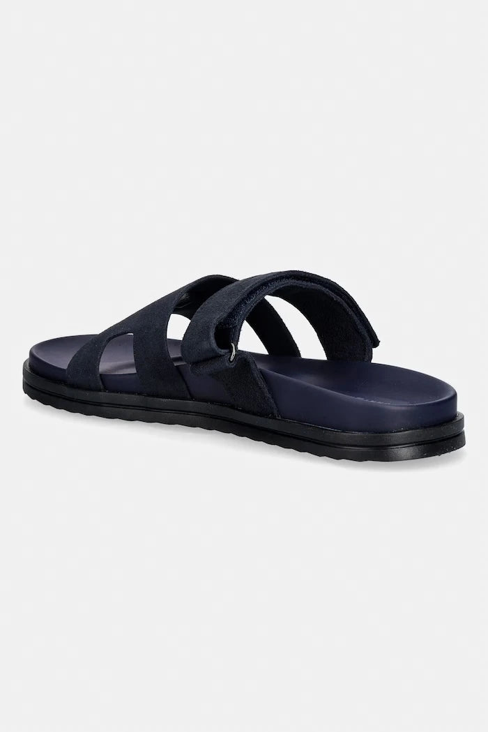 Tommy Hilfiger чехли мъжки от велур ADJUSTABLE PREMIUM SUEDE SANDAL