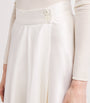 Colombo White Silk Wrap Maxi Skirt