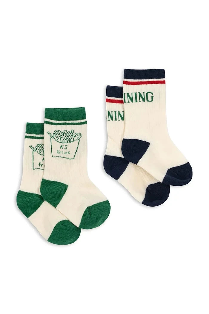 Konges Sløjd чорапи за деца 2 PACK RIB FRIES SOCKS 2 броя