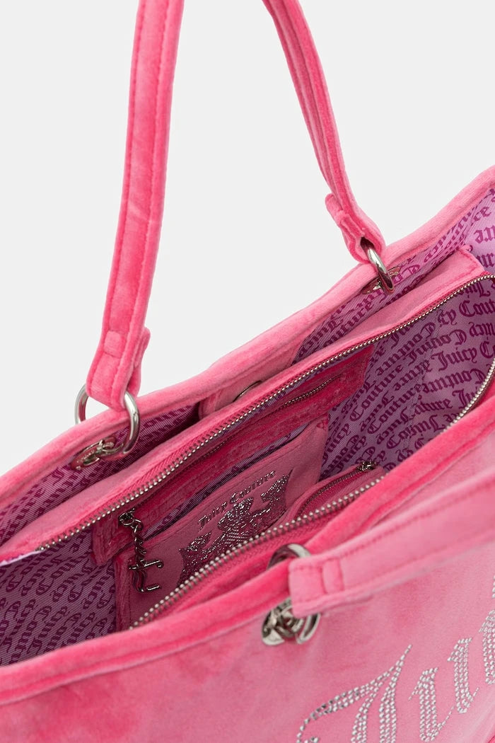 Juicy Couture kadın kadife tote çanta Kimberly