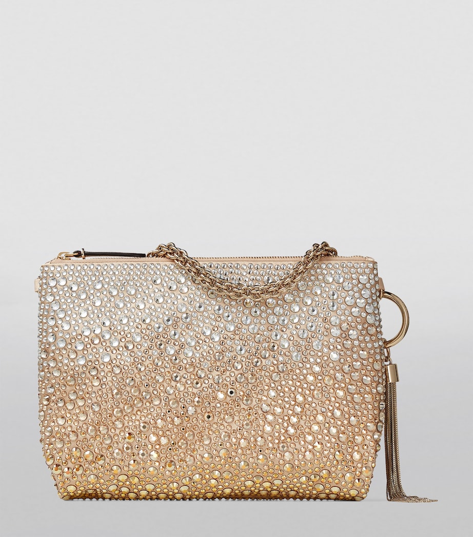 Jimmy Choo Gold Crystal-Embellished Callie Clutch Bag