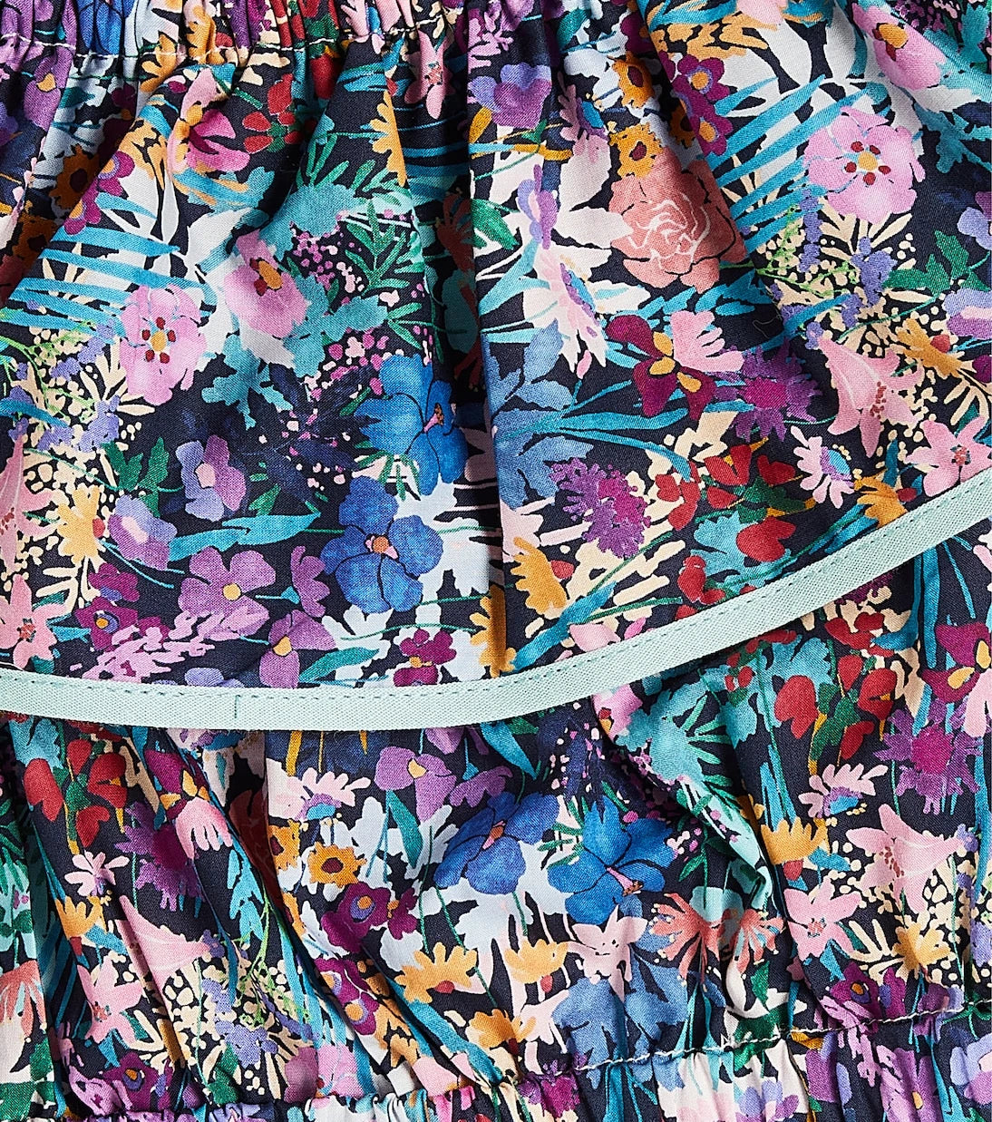 Paade Mode - Ruffled floral cotton crop top