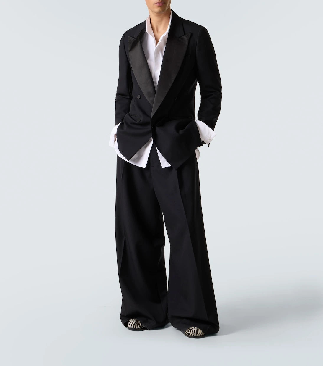 Dries Van Noten - Double-breasted wool and silk suit jacket