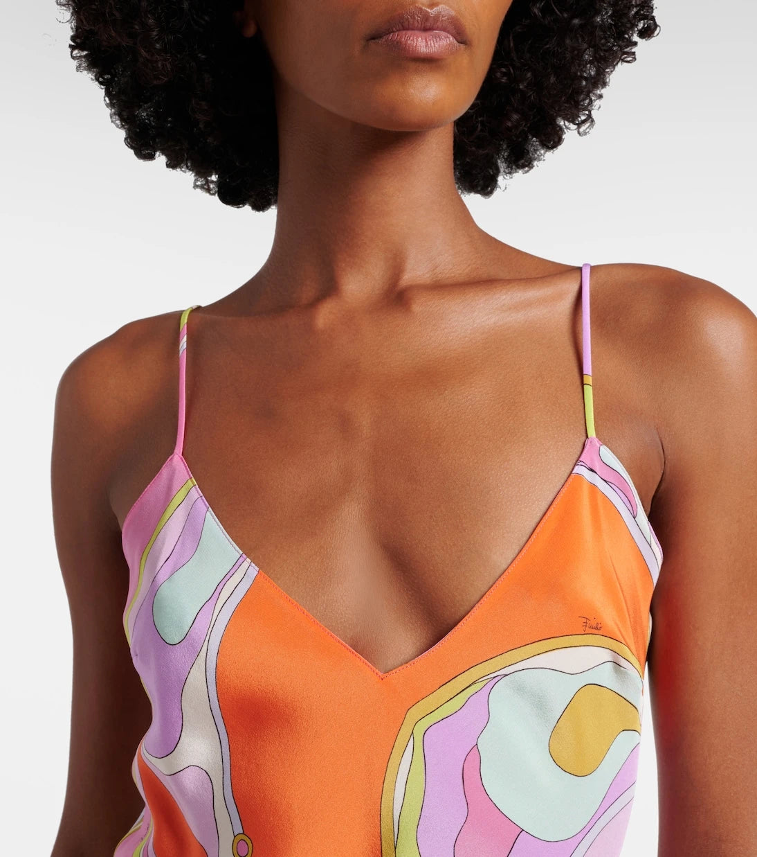 Pucci - Orchidee silk twill maxi dress