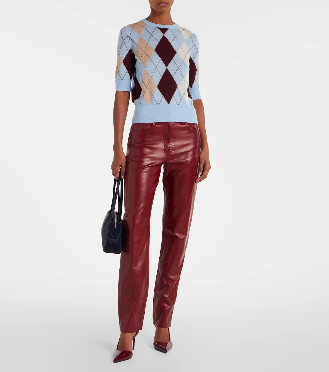 Khaite - Callum leather straight pants