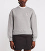 Claudie Pierlot Grey Cotton-Blend Logo Sweatshirt