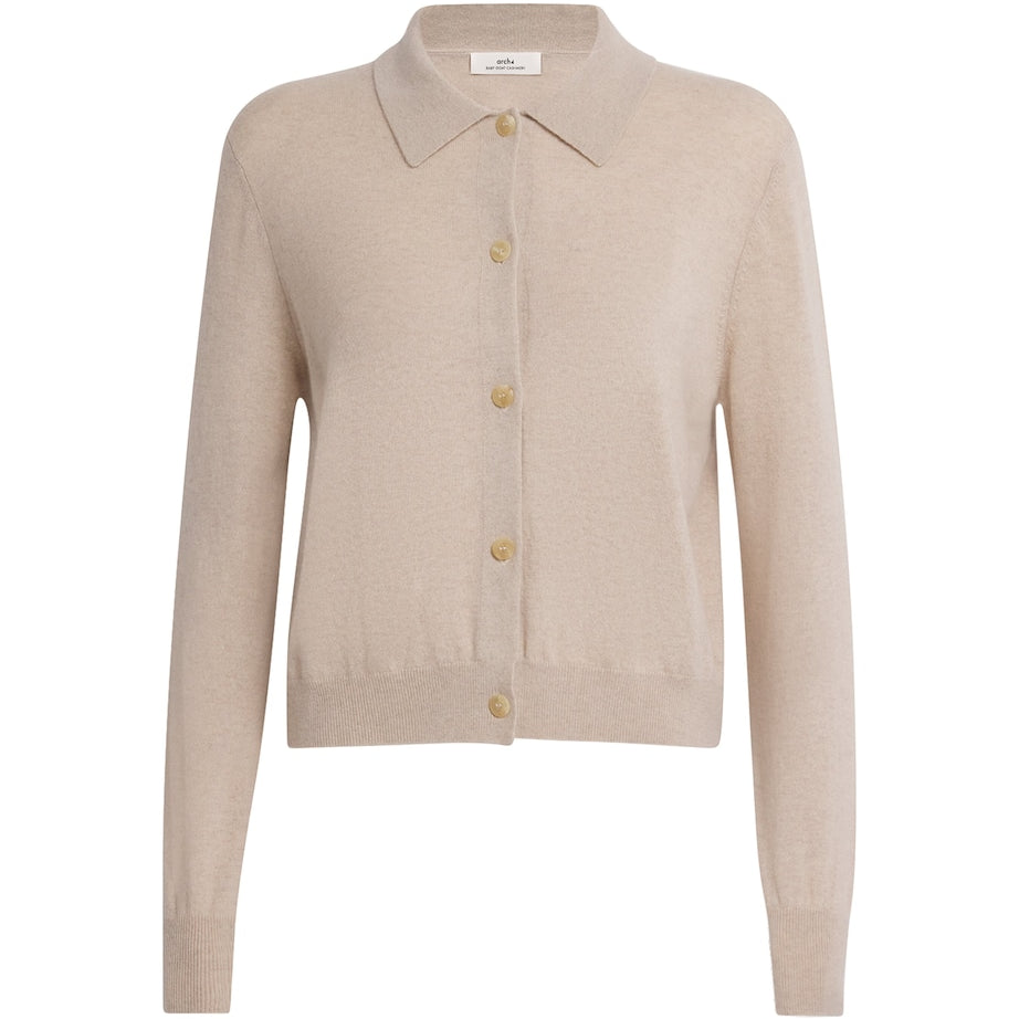 Cashmere Collared Wrexham Cardigan FEATHER