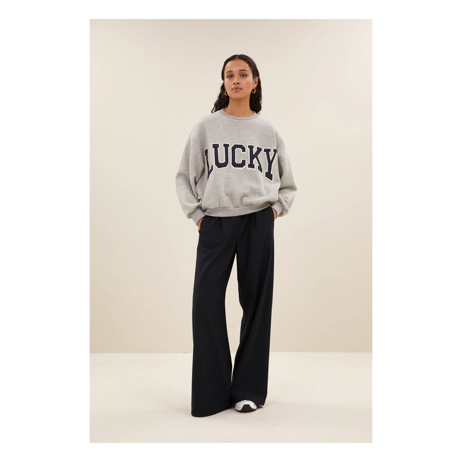 By Bar - Bibi Patchwork Sweat | Heather grey