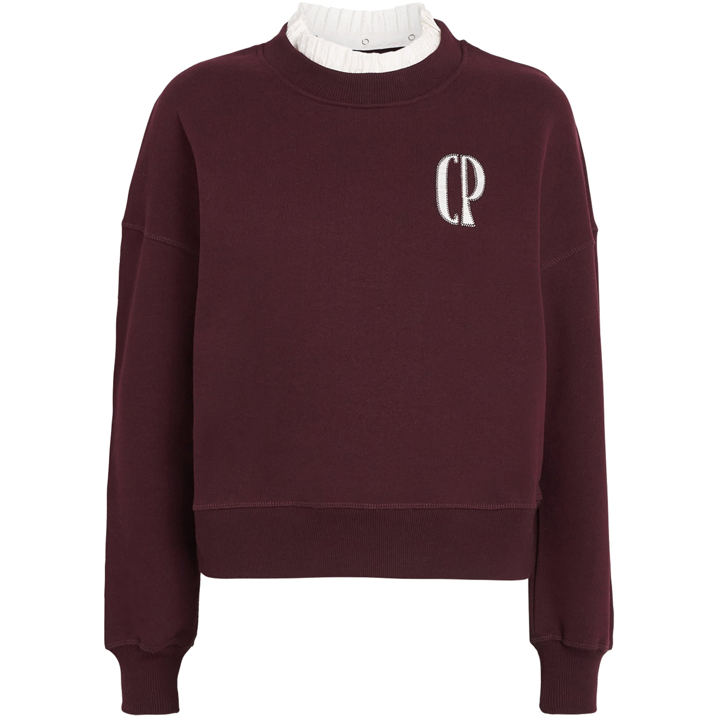 Claudie Pierlot Red Cotton-Blend Logo Sweatshirt