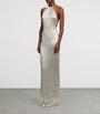 Ralph Lauren Collection Beige Stretch-Satin Corra Maxi Dress