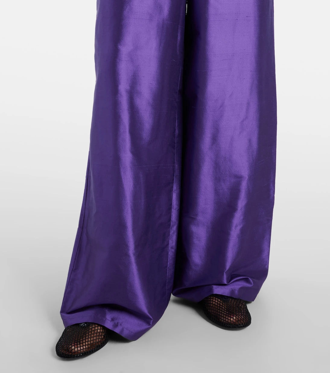 Max Mara - Avio high-rise silk satin wide-leg pants