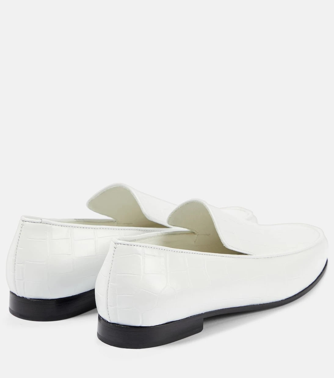 Toteme - The Oval croc-effect leather loafers