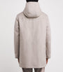 Agnona Beige Cashmere-Silk Stormlight Parka