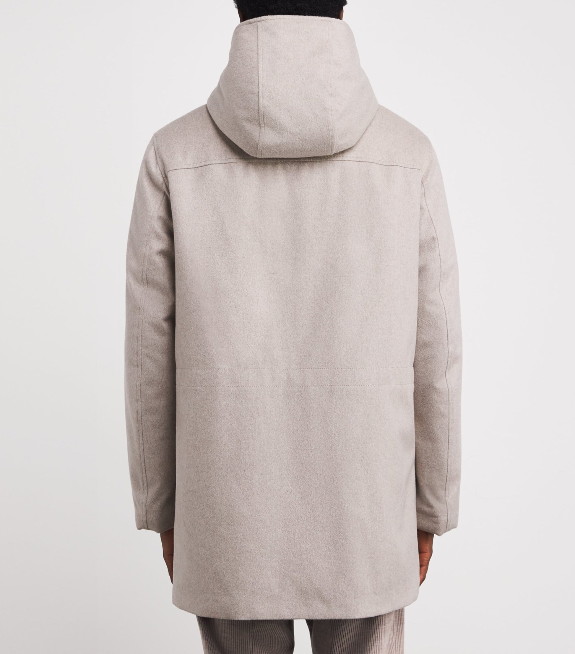 Agnona Beige Cashmere-Silk Stormlight Parka