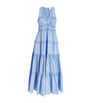 Cinq A Sept Blue Tiered Sirinna Midi Dress