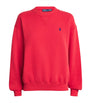 Orange Cotton-Blend Polo Pony Sweatshirt