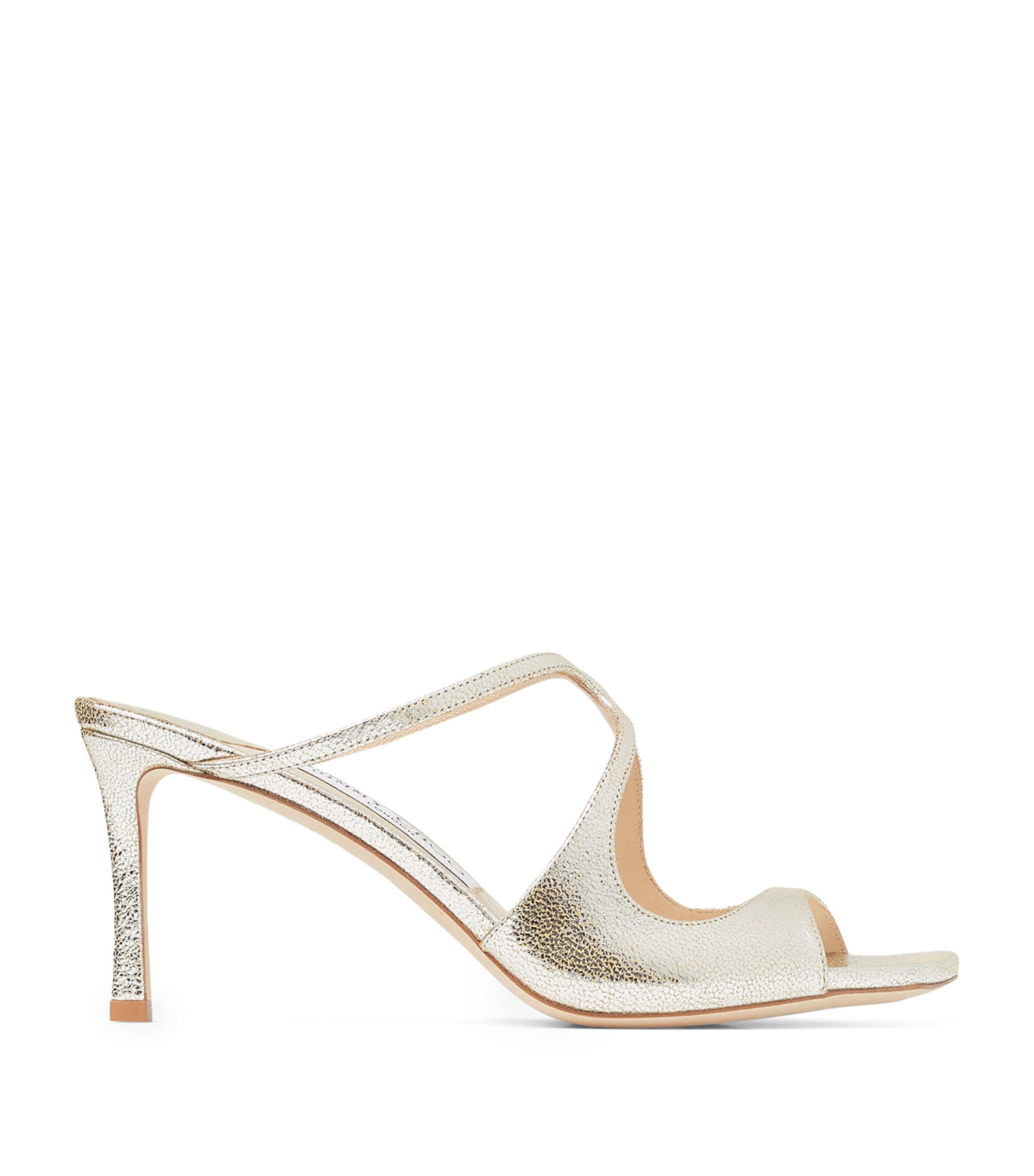 Jimmy Choo Neutral Anise 75 Leather Sandals