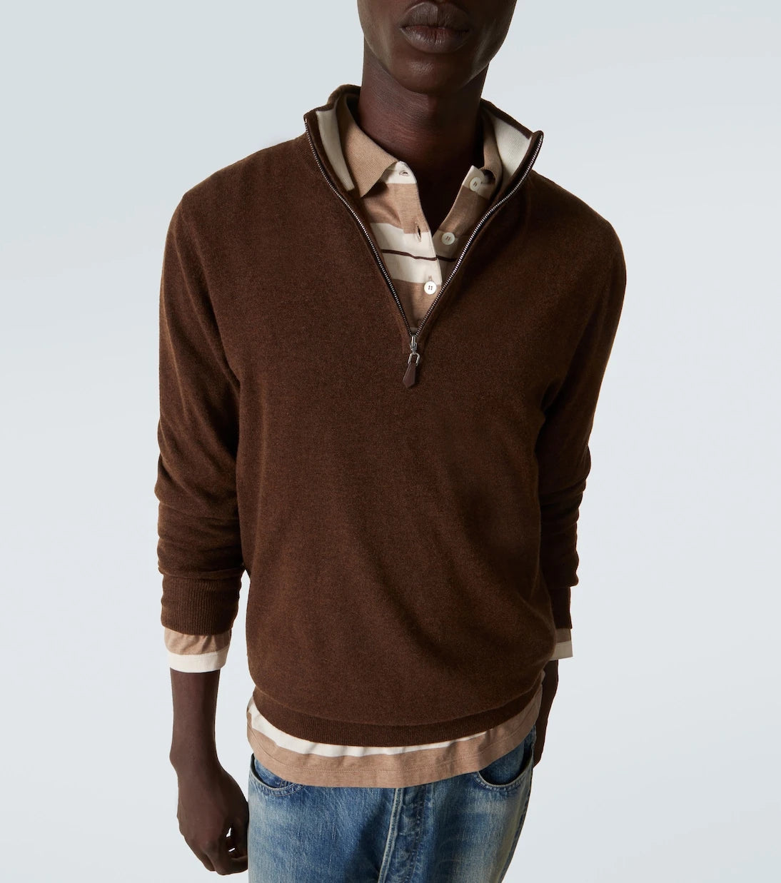 Arch4 - Mr Fenchurch cashmere half-zip sweater