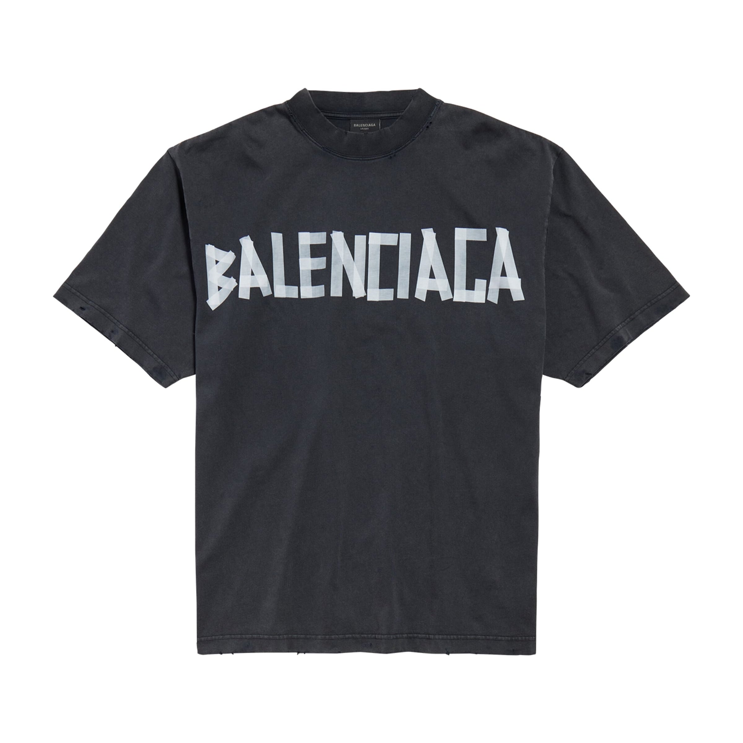 Balenciaga Cotton Oversized Tape Logo T-Shirt