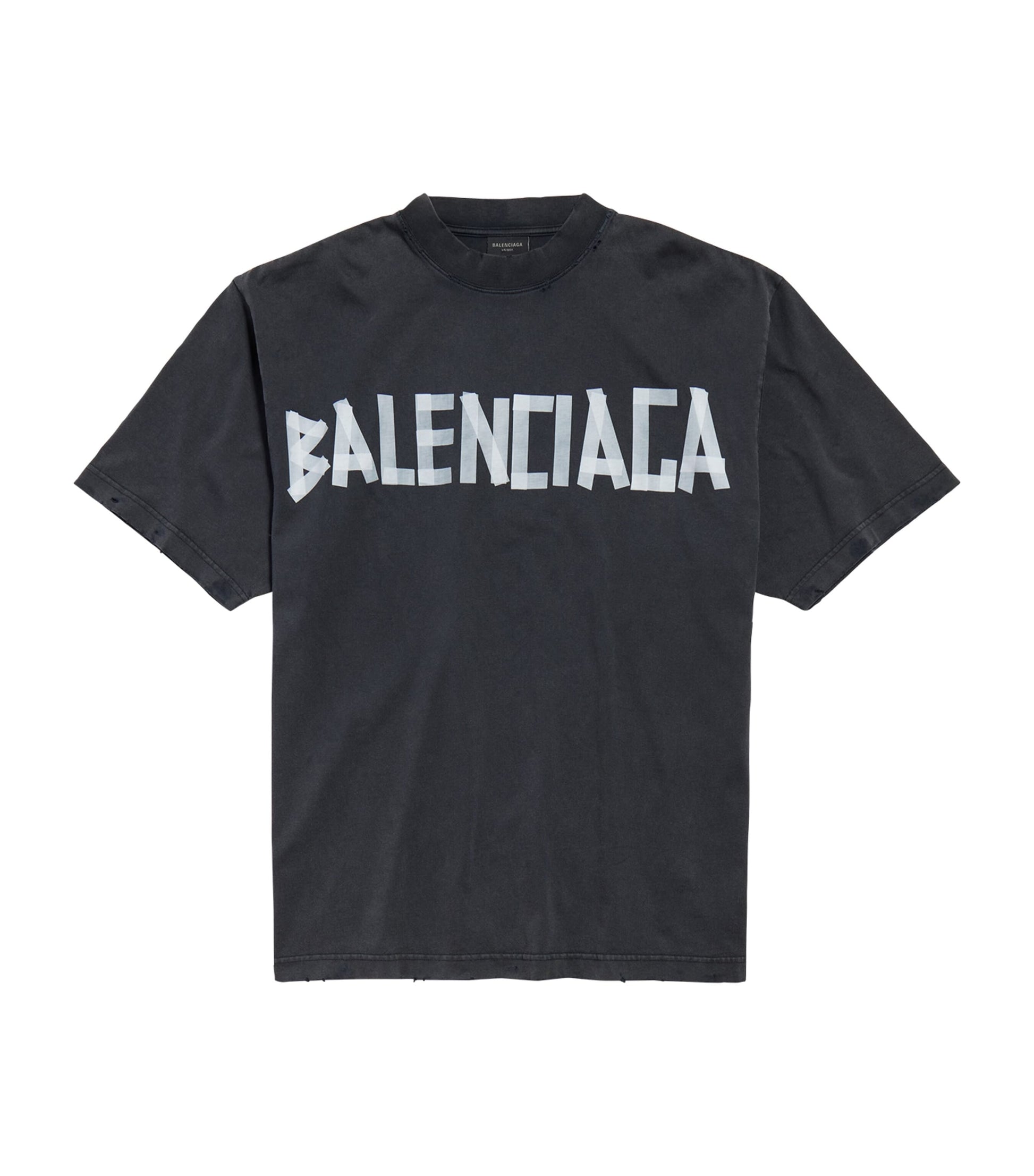 Balenciaga Cotton Oversized Tape Logo T-Shirt