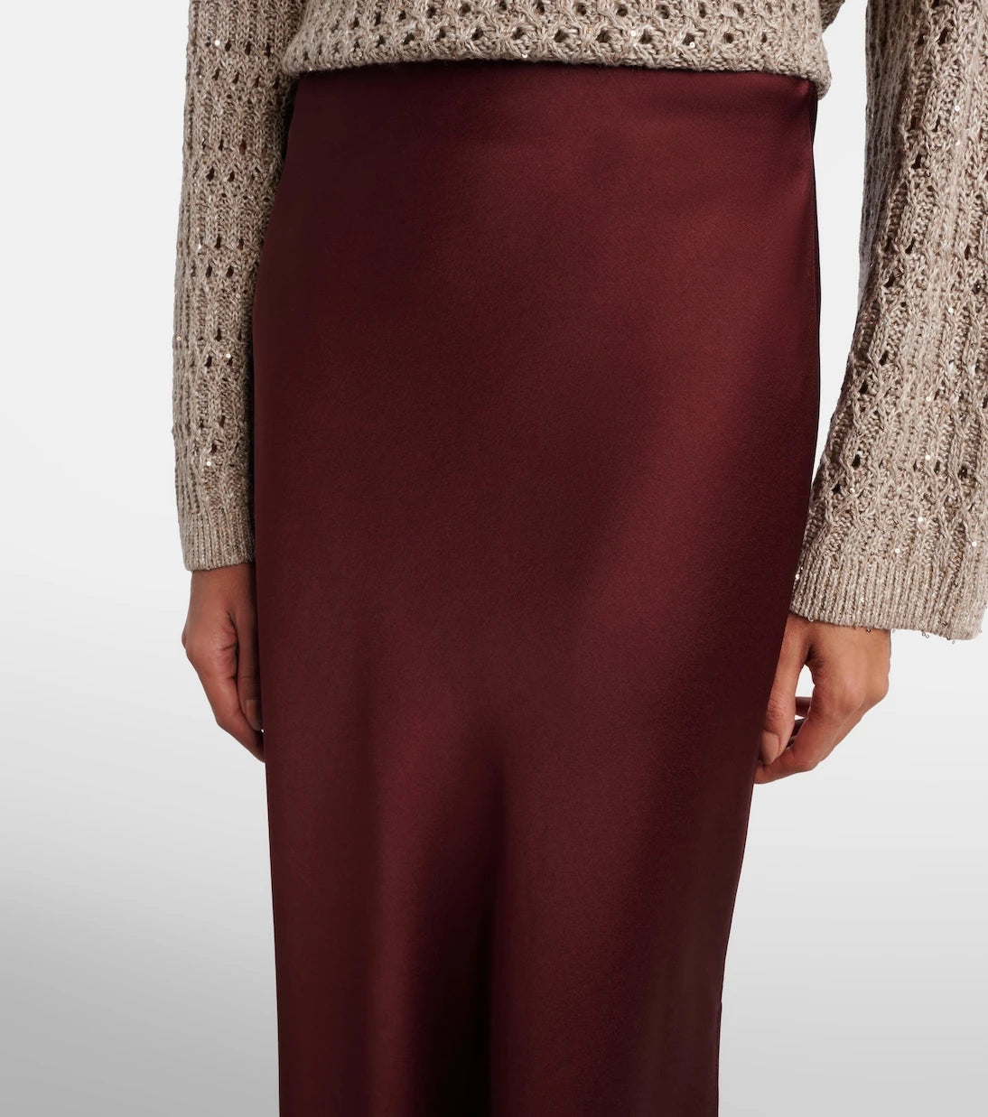 Brunello Cucinelli - Satin maxi skirt