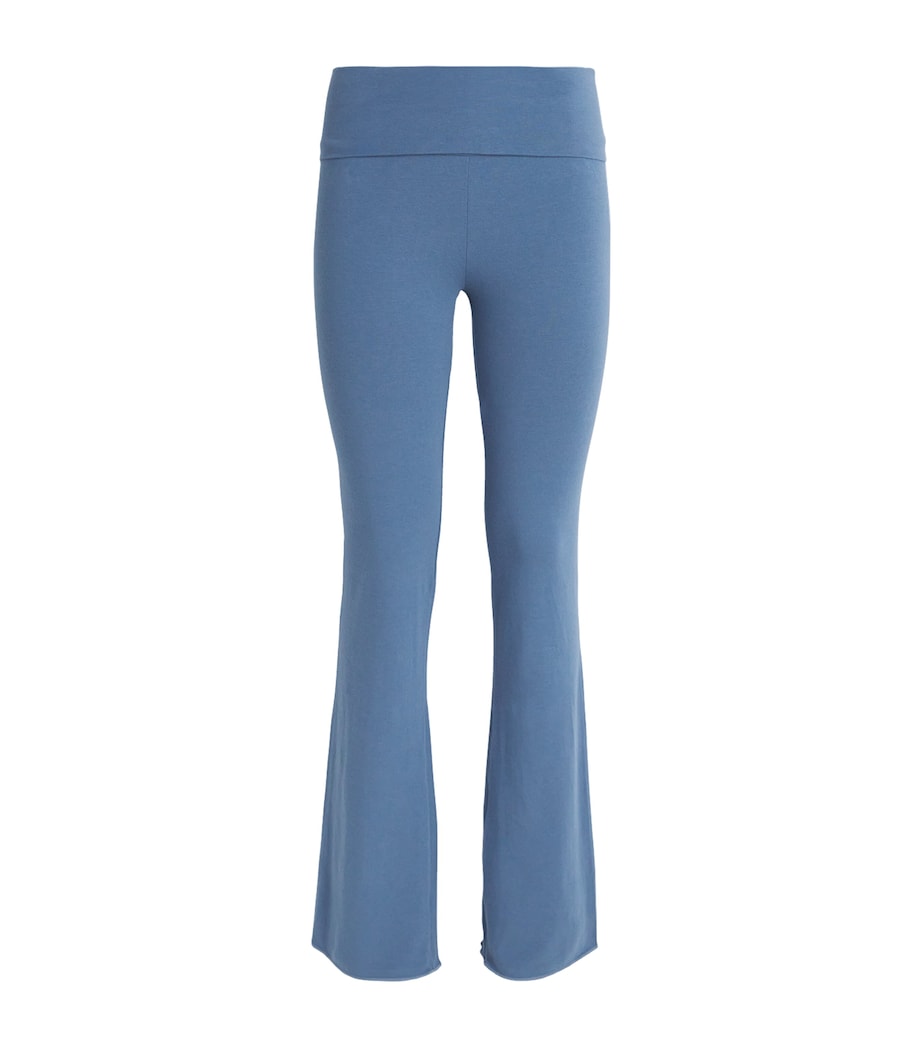Cotton-Blend Jersey Foldover Trousers