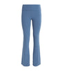Skims Blue Cotton-Blend Jersey Foldover Trousers