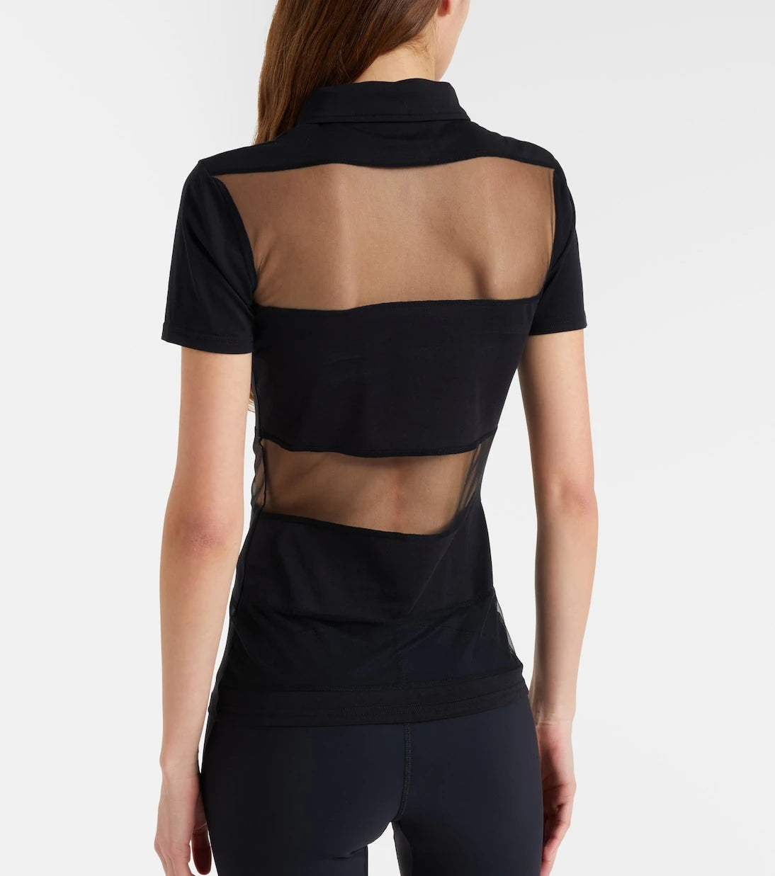 Coperni - Paneled cotton-blend crop top