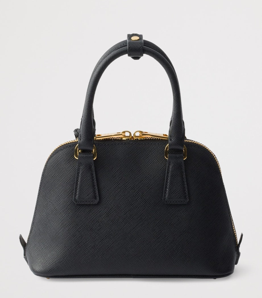 Prada Black Mini Leather Promenade Top-Handle Bag