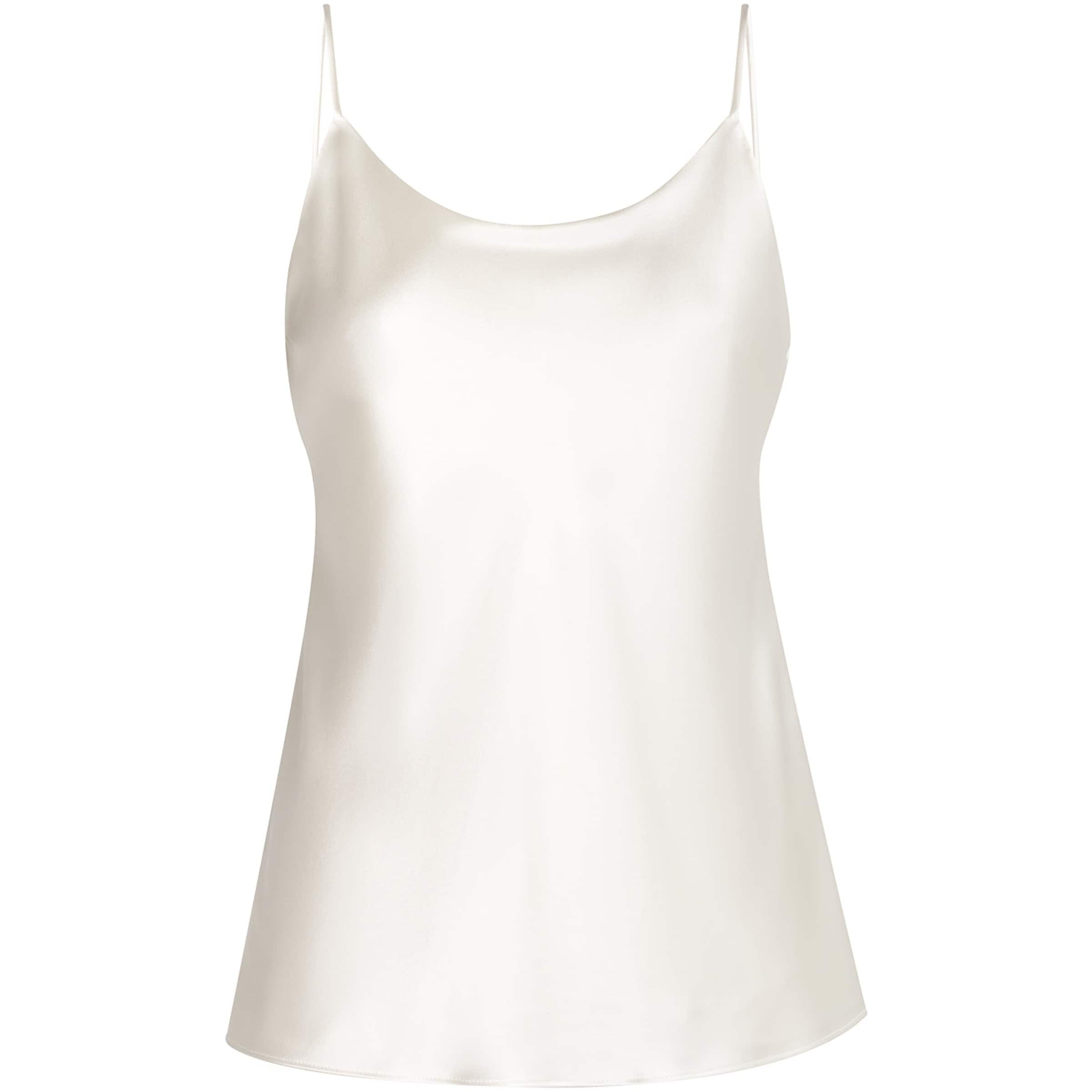 White Silk Cami Top