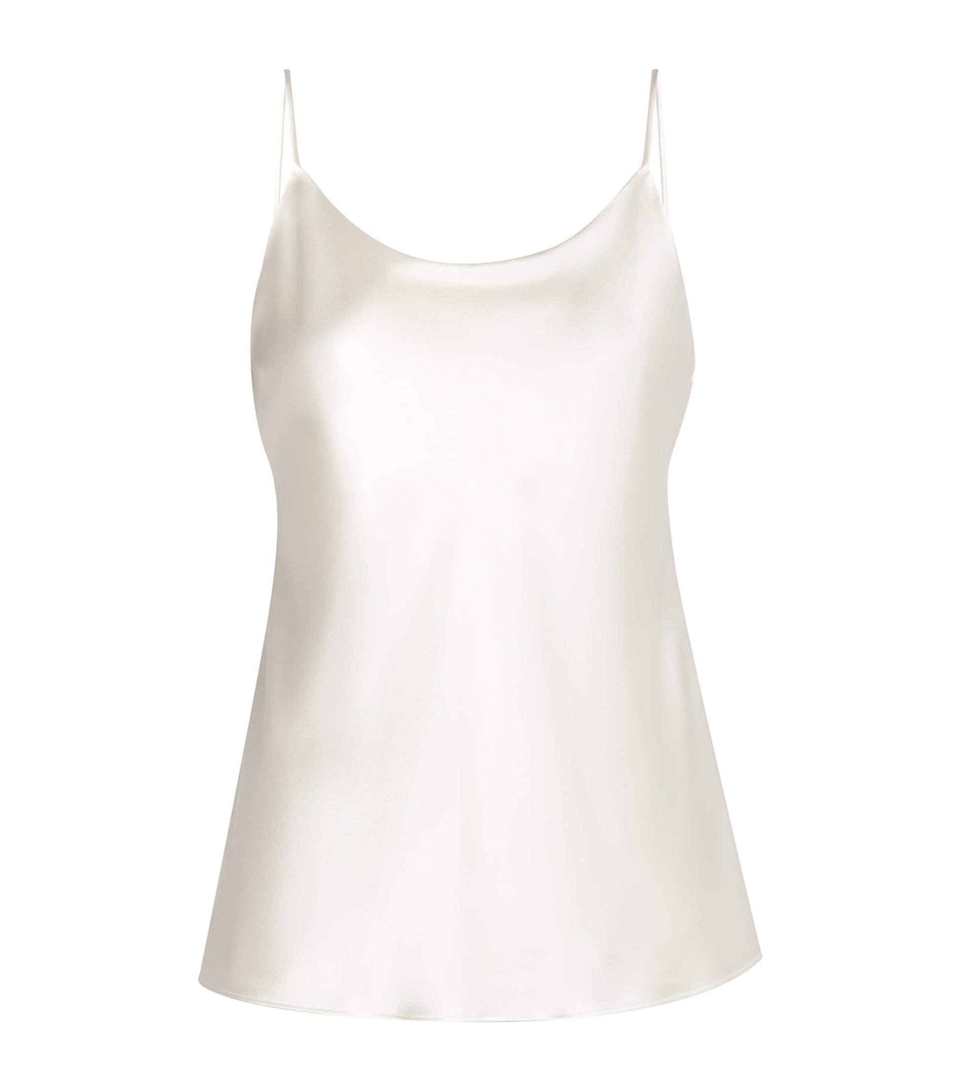 White Silk Cami Top