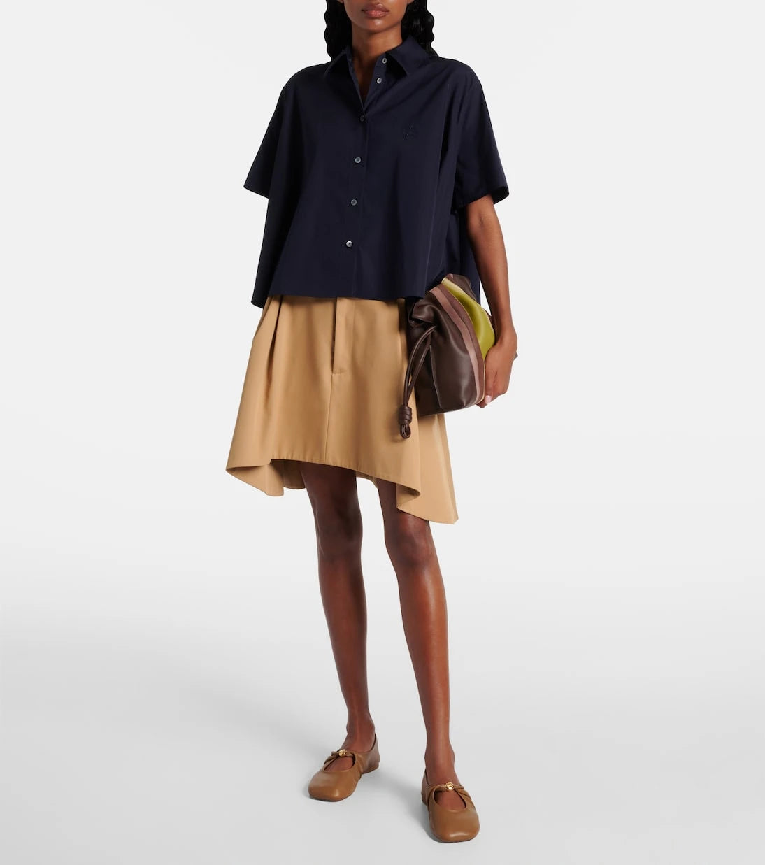 Loewe - Pebble leather ballet flats