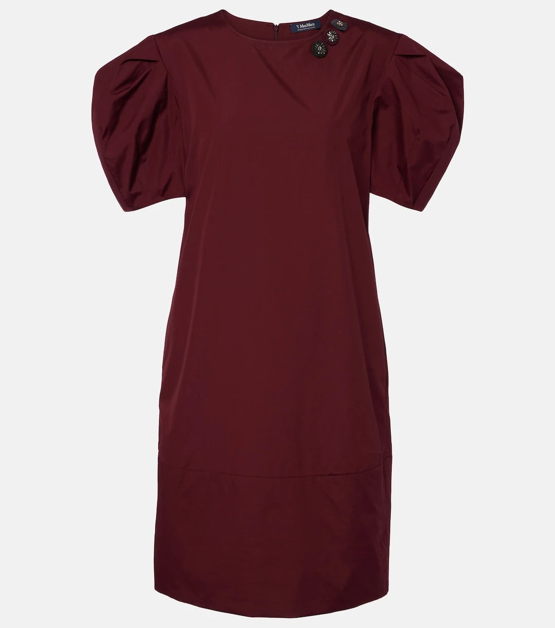 'S Max Mara - Puff-sleeve cotton poplin minidress