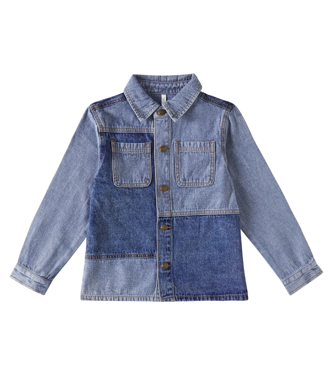 Rylee + Cru - Patchwork denim overshirt
