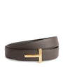 Leather Reversible T Icon Belt