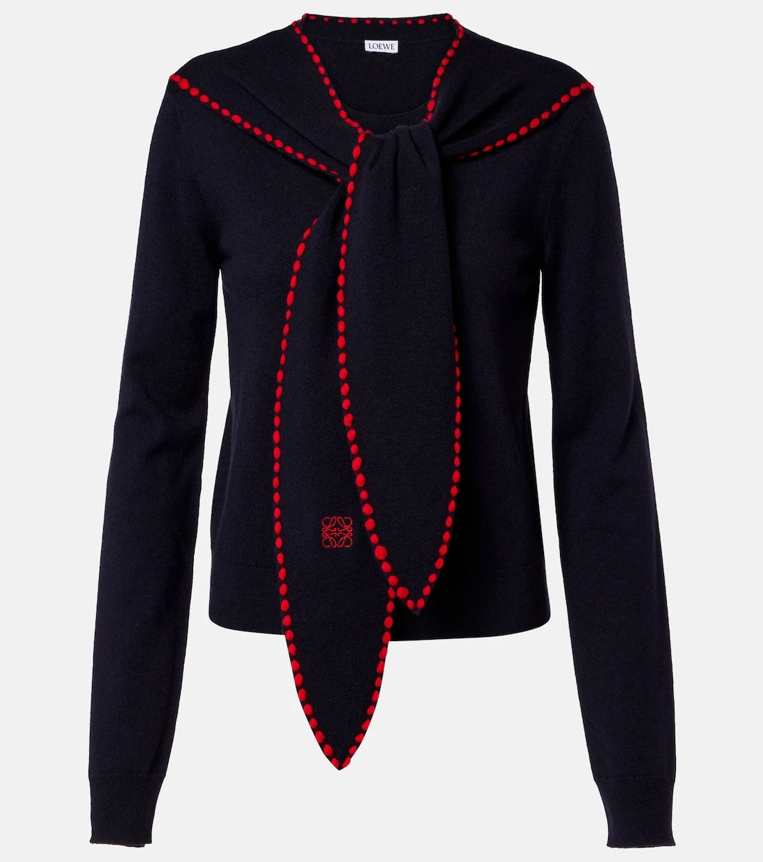 Loewe - Scarf-detail wool sweater