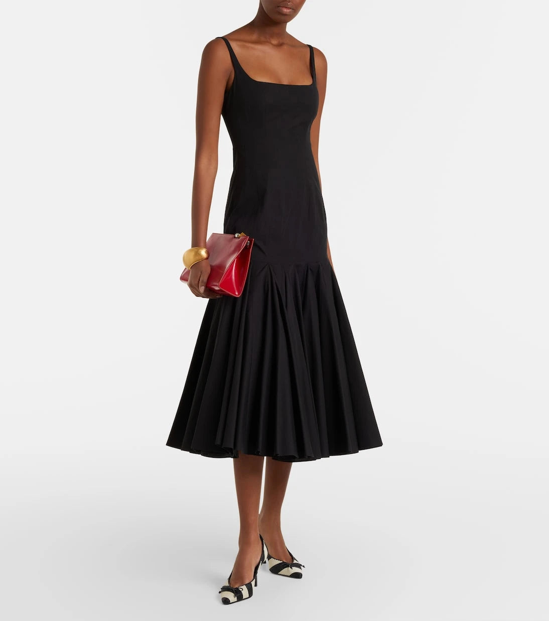 Jacquemus - Tourni striped raffia-effect pumps
