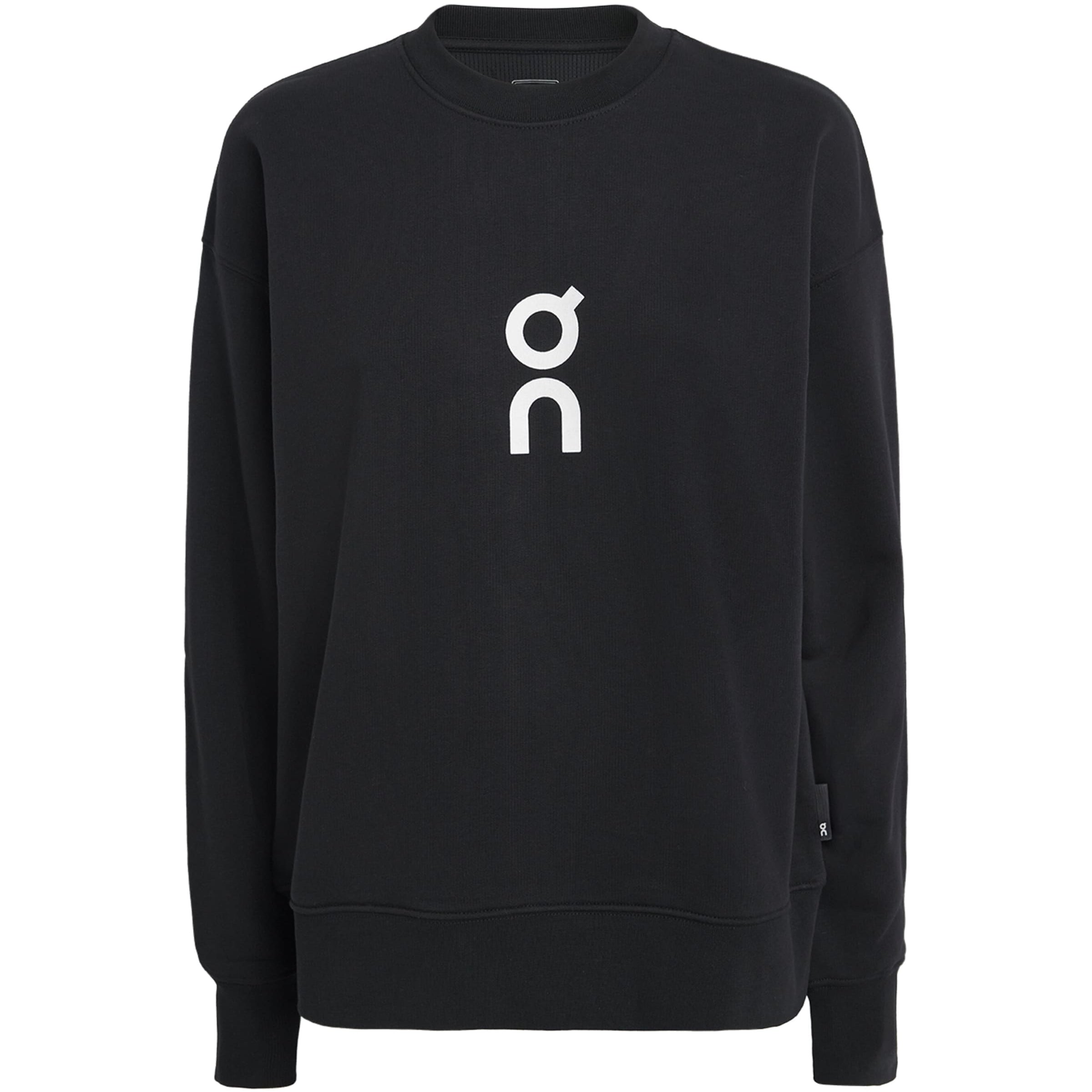 Black Cotton-Blend Club Crew Sweatshirt
