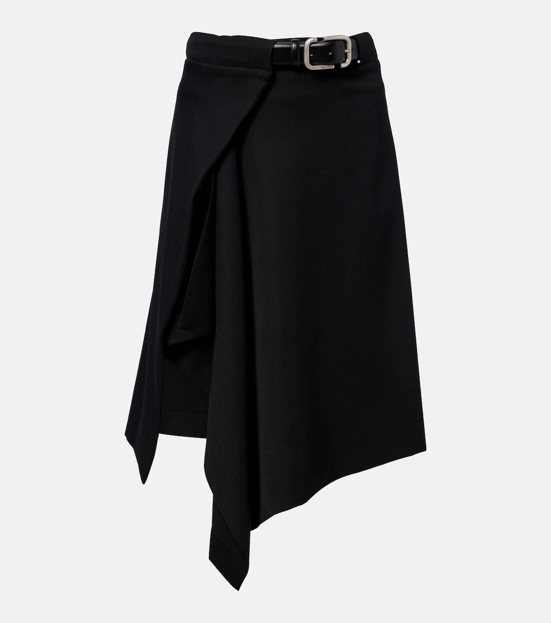 The Attico - Asymmetric virgin wool wrap skirt