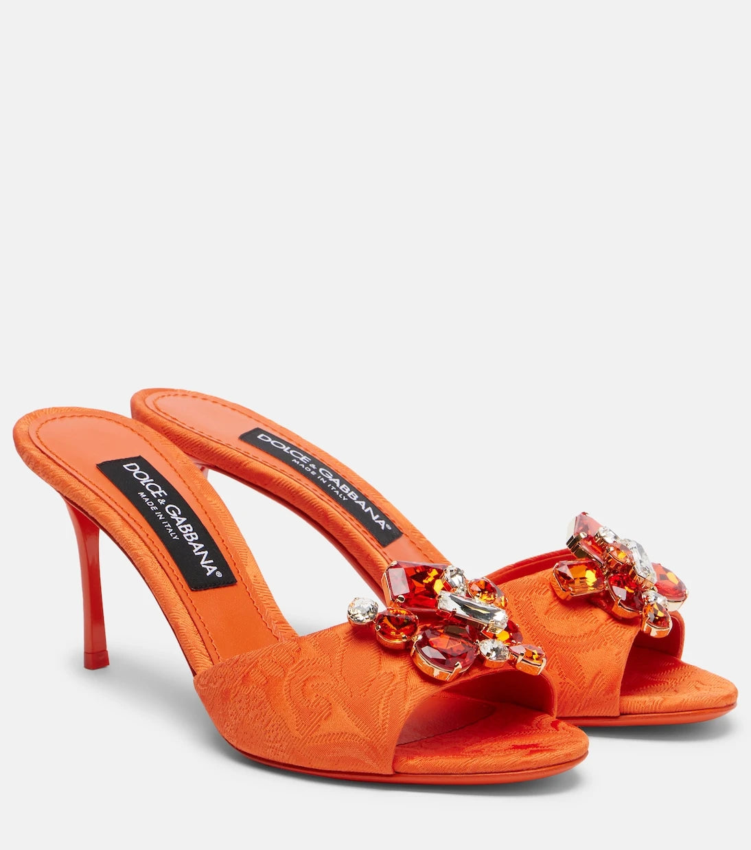 Dolce&Gabbana - Embellished brocade mules
