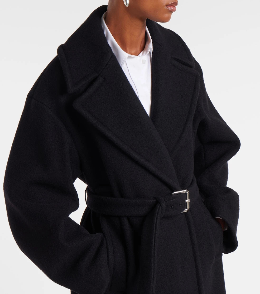 Sportmax - Zebra virgin wool wrap coat