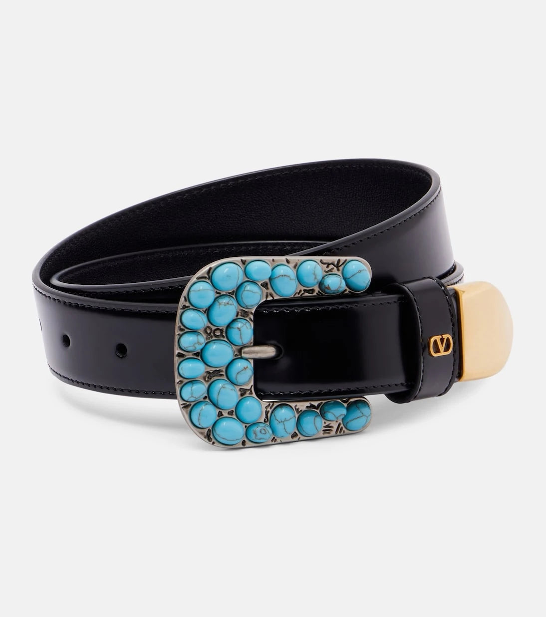 Valentino Garavani - VLogo embellished leather belt