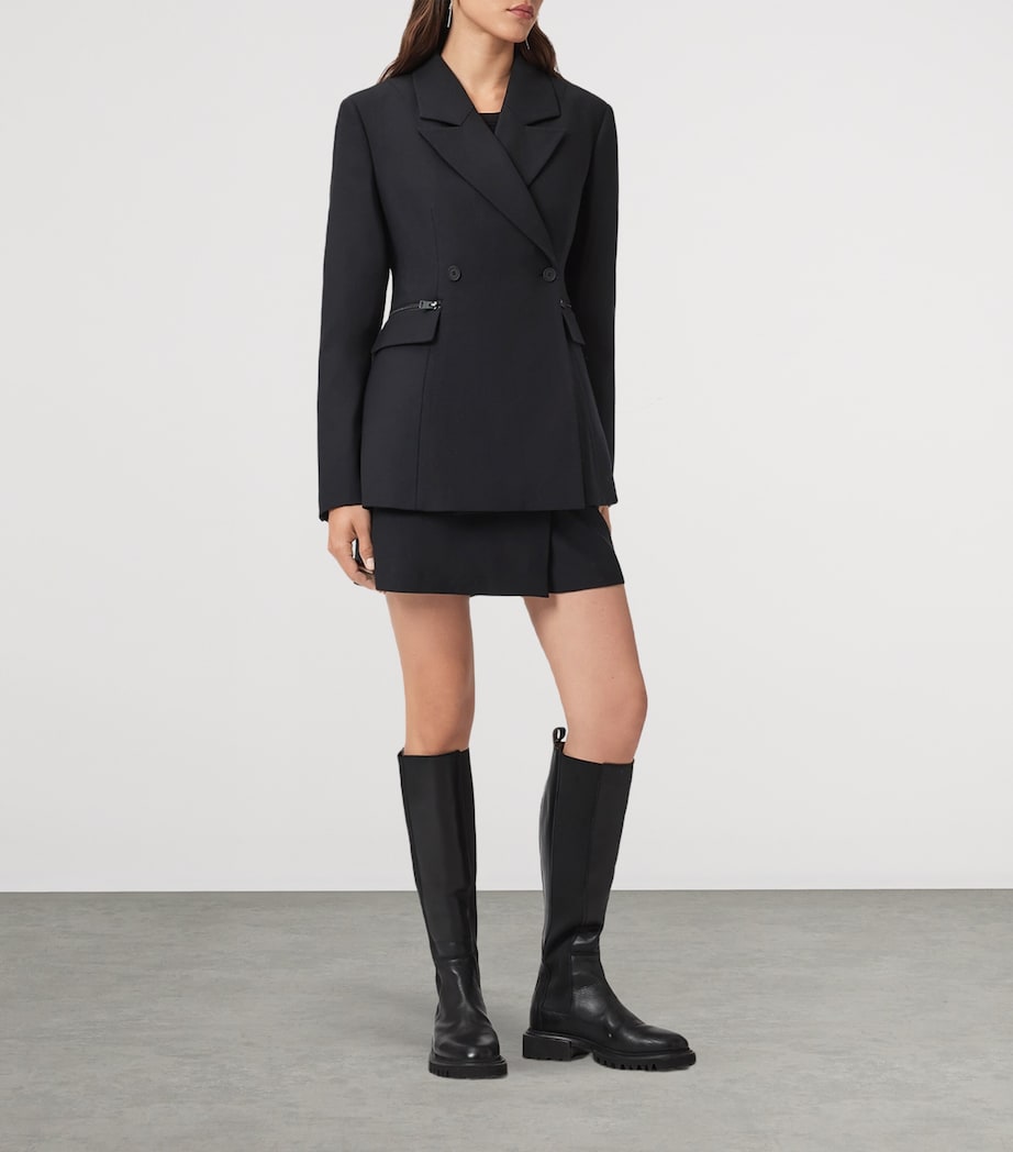 Black Double-Breasted Mimi Blazer